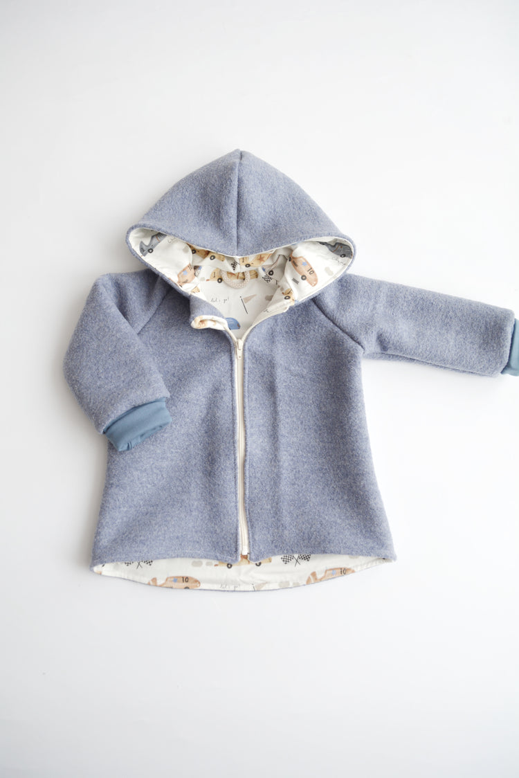 Walkjacke "Rennautos" blau Gr. 110