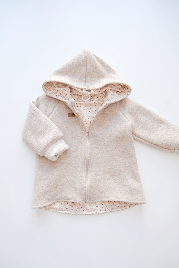 Walkjacke "Flowers" beige Gr. 110