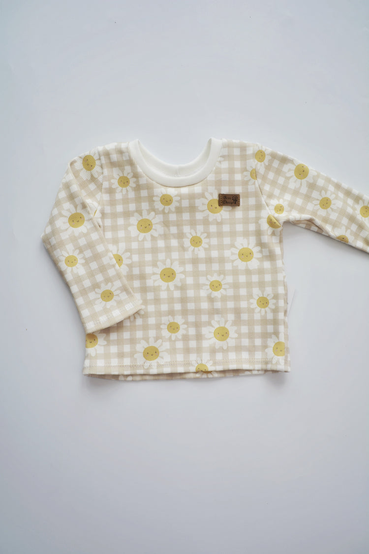 Shirt langarm Blumen Gr. 74