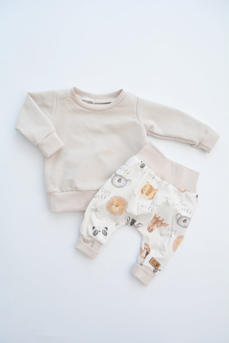 Outfit "Safari“ (Sweater & Hose) Gr. 56