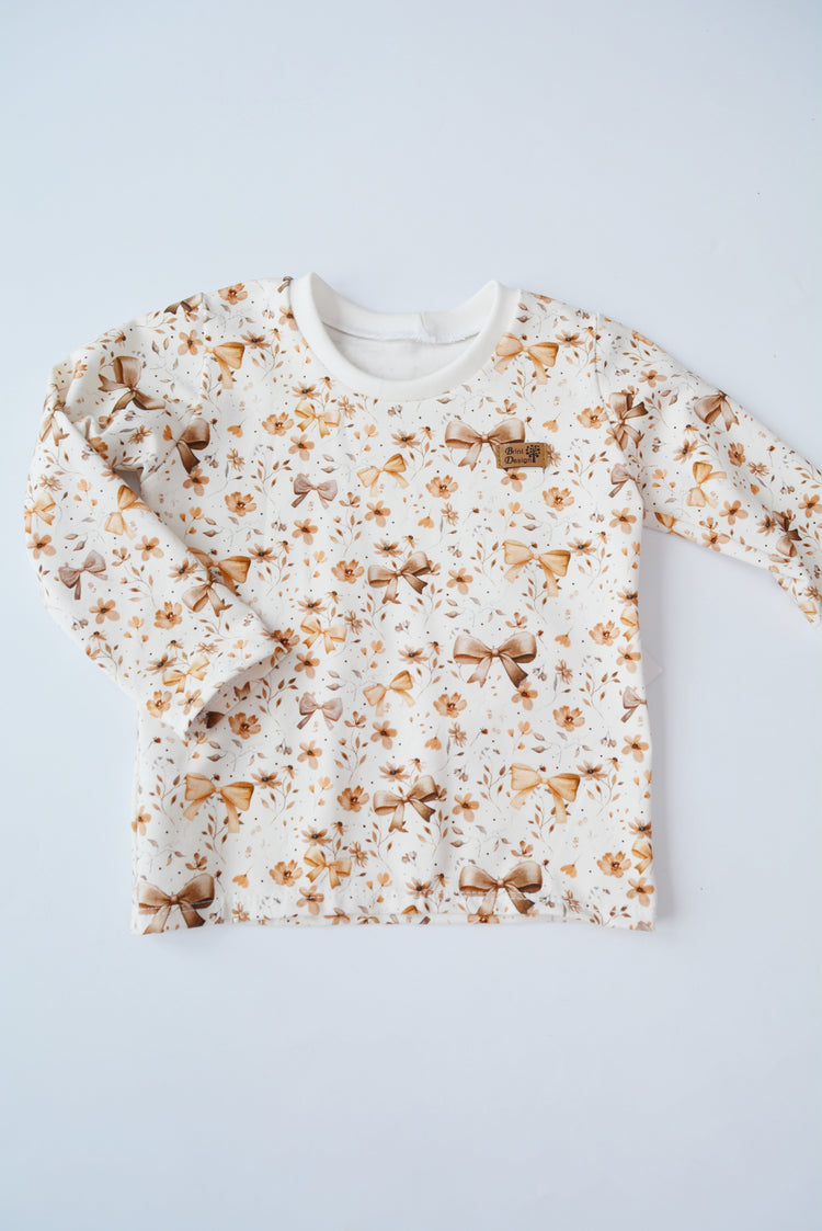 Shirt langarm „Blumen & Schleifen“ Gr. 104