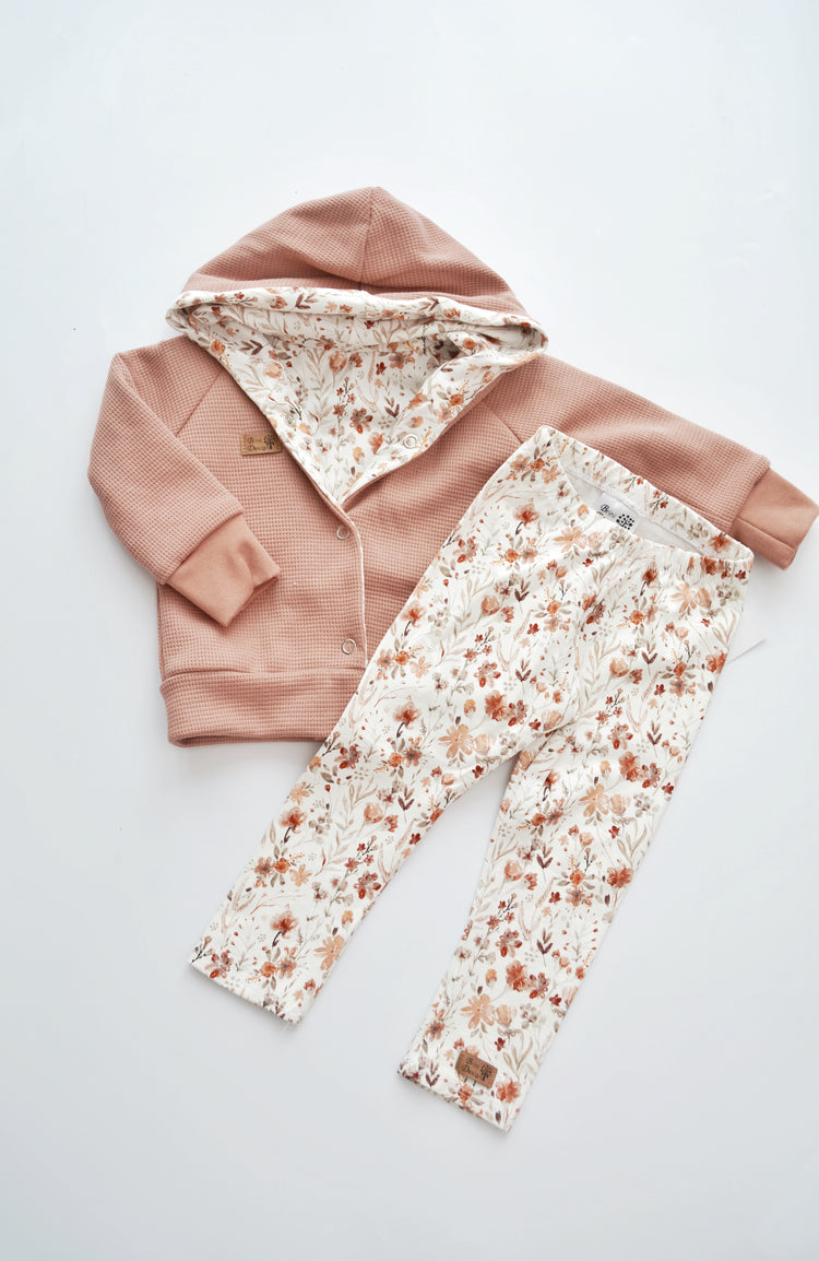 Outfit „Watercolor" (Kaputzenjacke & Hose) Gr. 80