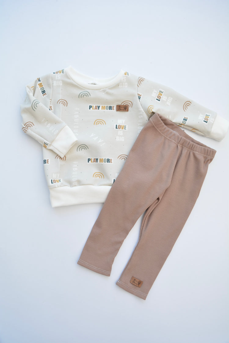 Sweater „Play more“ + Legging Gr. 68