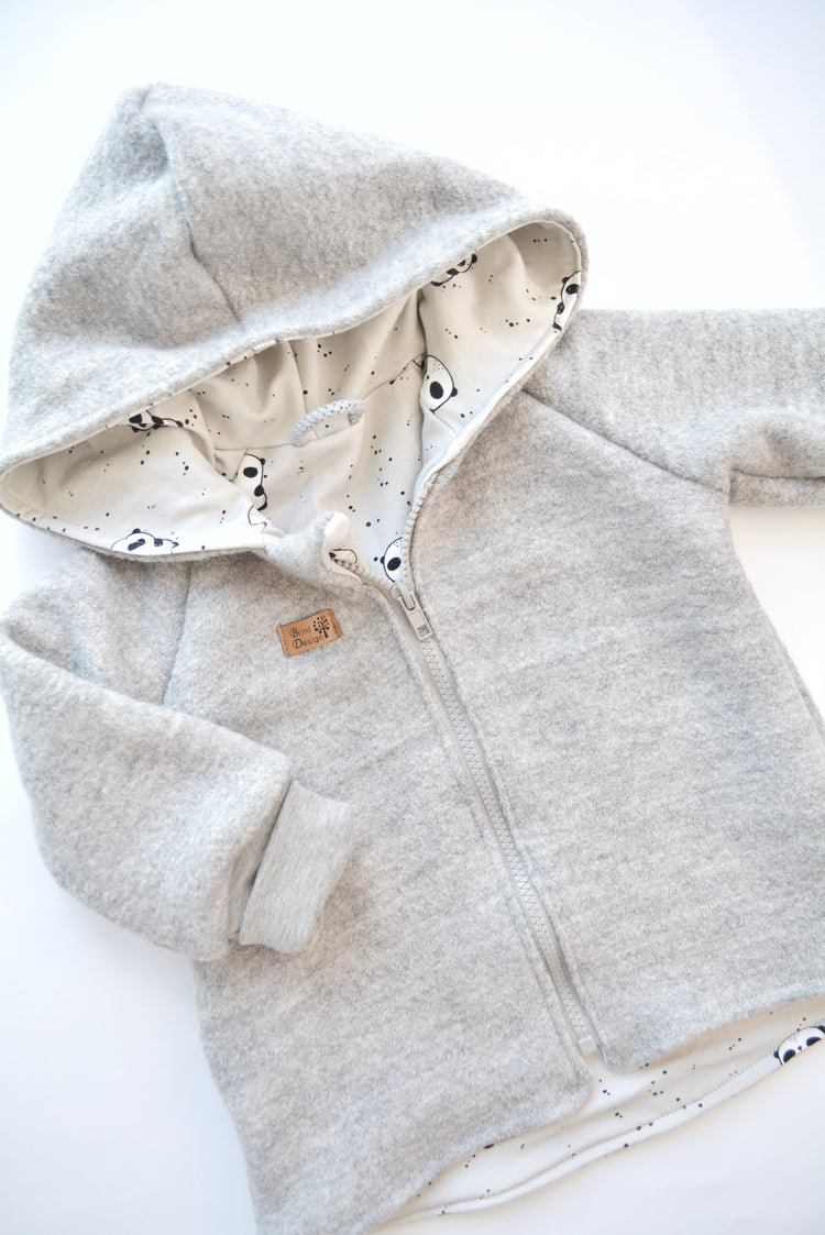 Walkjacke "Panda“ grau Gr. 86
