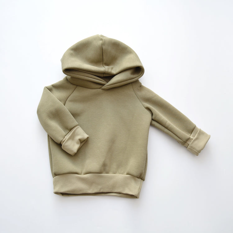 Hoodie olive uni