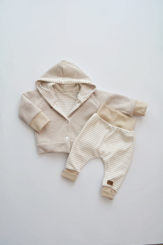 Outfit „Stripes“ beige (Sweater & Hose) Gr. 62