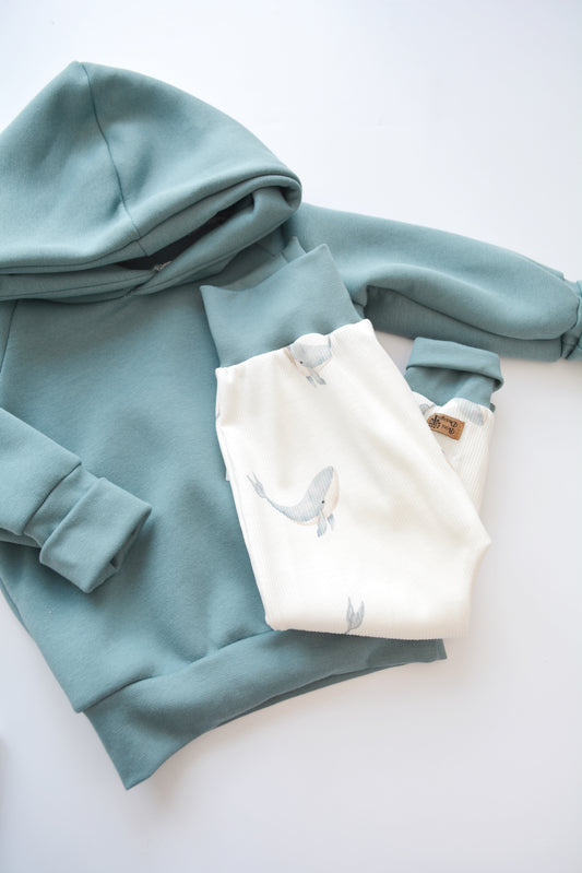 Hoodie petrol & Hose „Wale“ Gr. 86/92