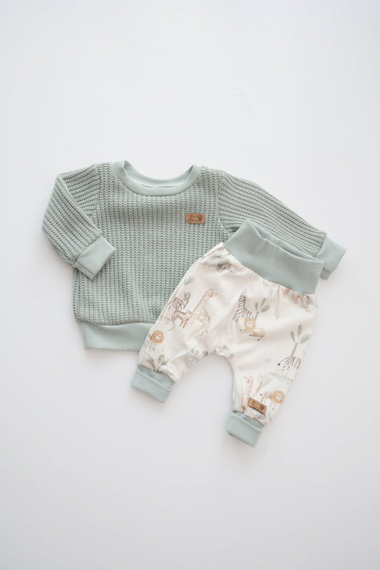 Outfit "Tiere" (Sweater Strick & Hose ) Gr. 56