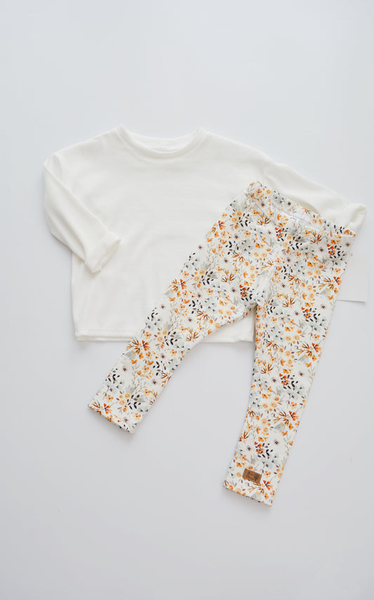 Outfit „Blumen“ (Sweater & Legging) Gr. 74