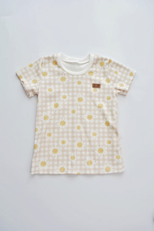 Shirt kurzarm Blumen Gr. 110