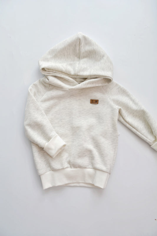 Hoodie ecru/grau meliert Gr. 86/92