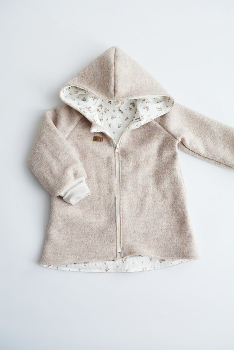Walkjacke "Flowers“ beige Gr. 116