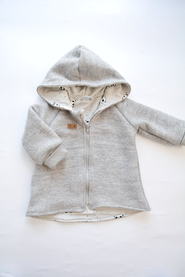 Walkjacke "Panda“ grau Gr. 86