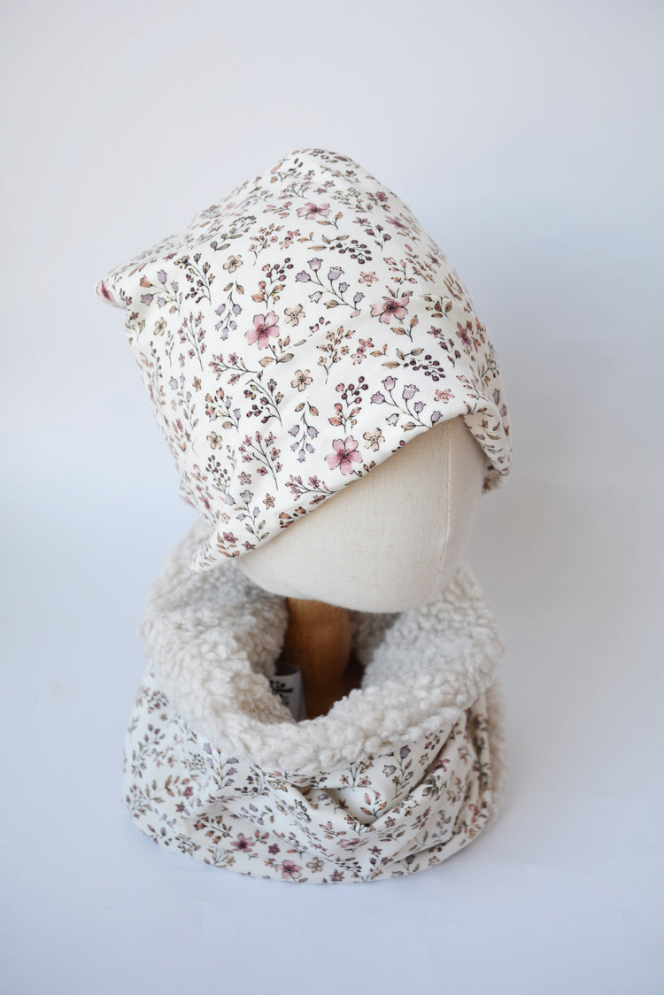 Mütze & Loop gefüttert "Flowers“ KU 50-53