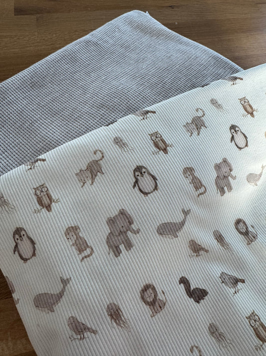 Kaputzenjacke "Little Animals“ beige Gr. 92