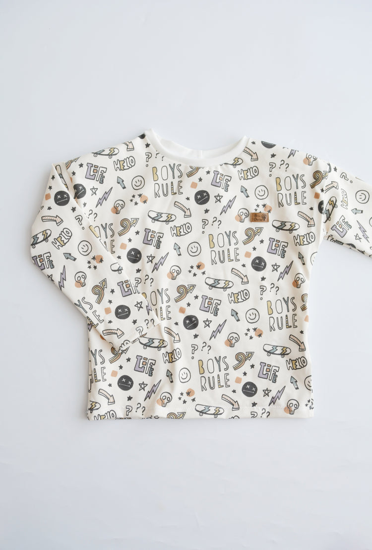 Shirt langarm „Boys“ Gr. 98/104
