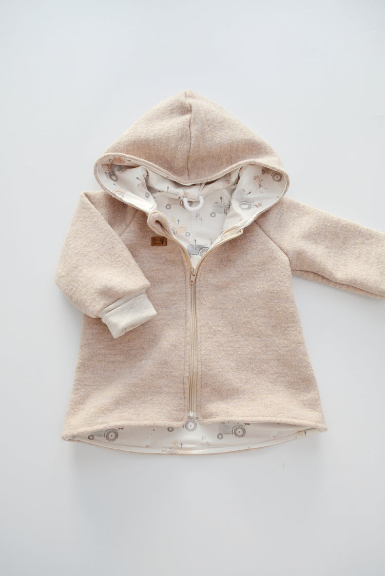 Walkjacke "Traktor" beige Gr. 98