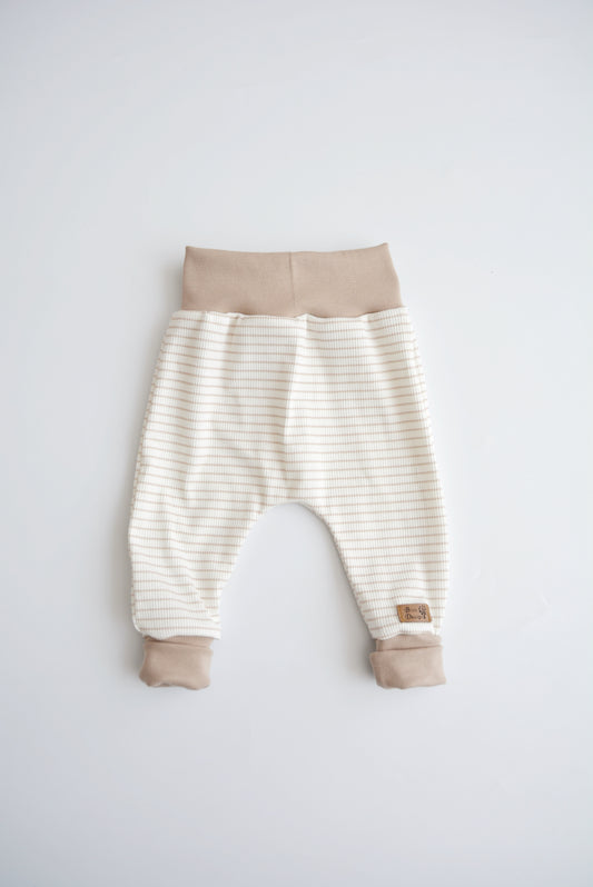 Hose „Streifen beige“ Gr. 68