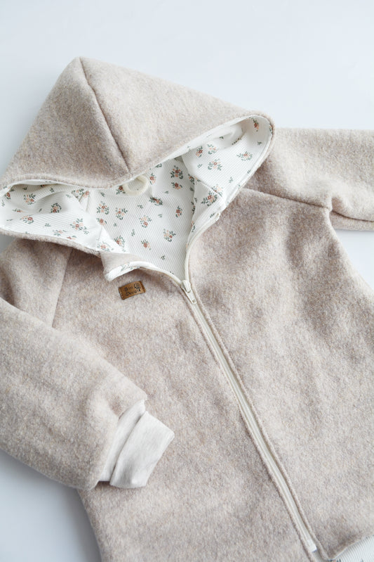Walkjacke "Flowers“ beige Gr. 116