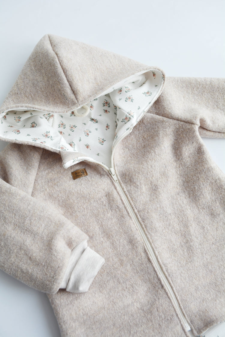 Walkjacke "Flowers“ beige Gr. 116